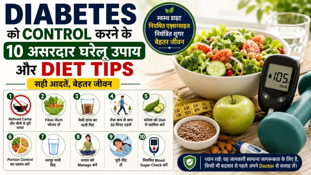 Diabetes को Control करने के 10 घरेलू उपाय और Healthy Diet Tips