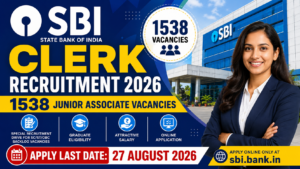 SBI Clerk Recruitment 2026 1538 vacancies notification