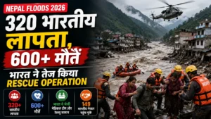 Nepal Floods 2026 में 320 भारतीयों के लापता होने और भारत के राहत बचाव अभियान का featured image